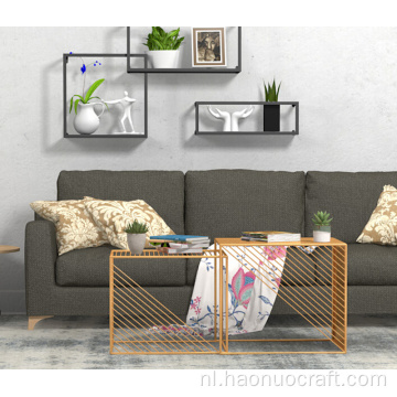 Zitkamer sofa hoek een paar, creatieve recreatieve kleine vierkante tafel, gecontracteerde Nordic kleine theetafel